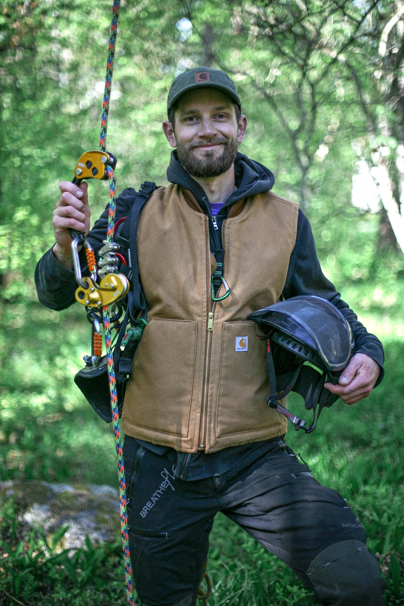 Erik Otterman iklädd skyddsutrustning