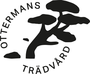 Ottermans Trädvård logotyp svart